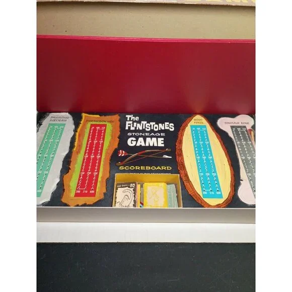 Vintage 1961 Transogram "The FLINTSTONES" Stoneage Board Game w/Box - Picture 5 of 5